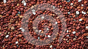 red rough pebbles flat surface texture backgr ai generated