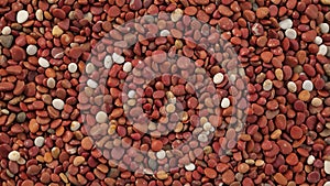 red rough pebbles flat surface texture backgr ai generated