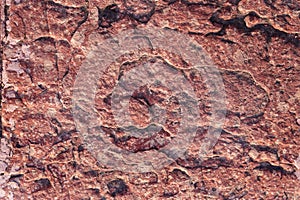 Red Rough Stone Texture Background. Rough stone wall background Texture. and Red stone