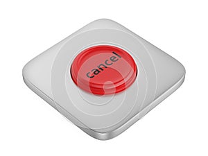 Red round cancel button