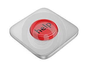 Red round help button