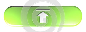 Red rounded rectangle UPLOAD - 3D rendering illustration