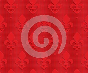 Red Royal lily on checkered background photo