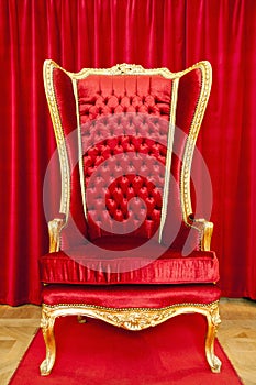 Red royal throne