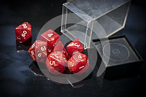 Red RPG dice