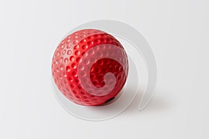 Red rubber ball, for kick training