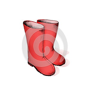 Red Rubber Boots