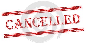 Red Rubber Cancelled Stamp illustration