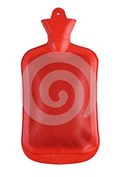 Red rubber hotty on white background