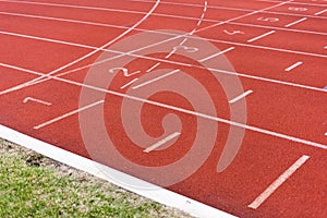 red rubber running track