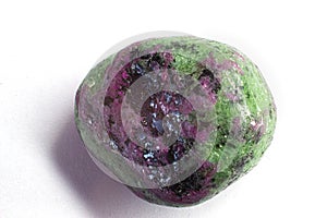 Red ruby and green Zoisite crystal tumble