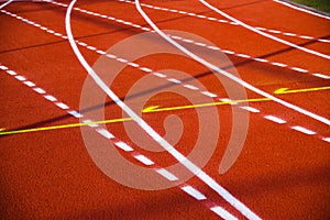 Red running sport track background and texture