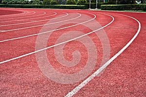 Red running track