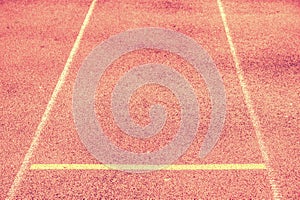 Red running track for athletic competition