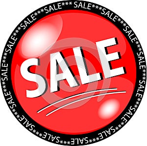 red sale button