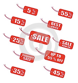 Red sale labels