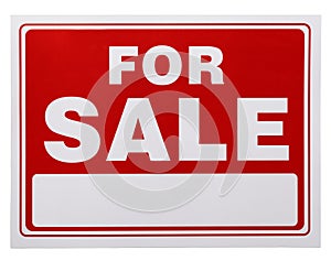 Red For Sale Sign