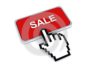 Red sale sign button