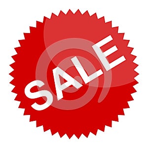 Red sale sign or sticker photo