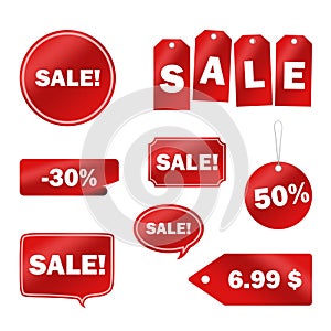 Red sale signs