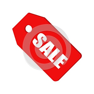 Red Sale tag. Vector, illustration