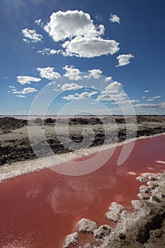The Red Salt pans of Giraud in France