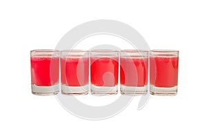 Summer cocktail on isolated white background