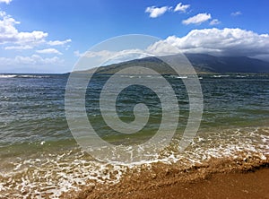 Red sand beach in Hawaii