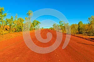 Red sand dirt road