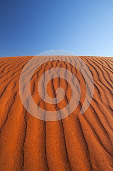 Red sand dune on a clear day, Northern Territory, Australia