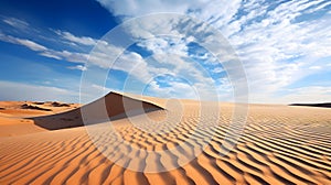 Red sand dunes, arid nature, Sachara desert