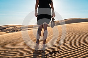 The red sand dunes in Mui ne, Vietnam is popular travel destination with long coastline