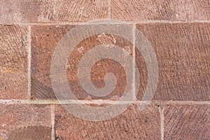 red sandstone brick wall texture
