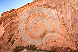 Red sandstone Canyon Wall Abstract