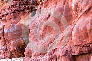 Red sandstone cliff