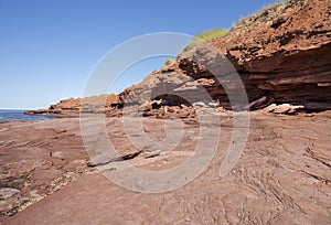 Red Sandstone Cliffs Up Close
