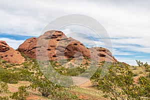 Red sandstone formation in Papago Park