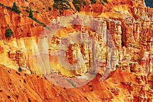 Red sandstone hoodoos in Bryce Canyon National Park in Utah, USA