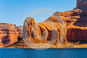 The red sandstone outcroppings photo