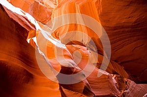 Red sandstone texture of the Lower Antelope canyon - great for a background