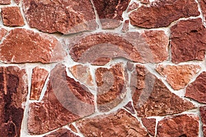 Red sandstone wall texture