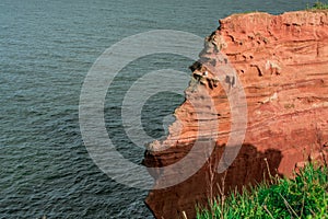 red sandstones of the Ladram bay on the English Channel coast