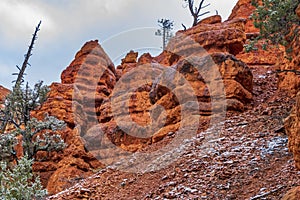 Red sandy rocks at the Red Canyon in the Dixie National Forest, Utah, USA