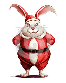 Red Santa Bunny