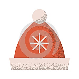 Red Santa hat geometric design