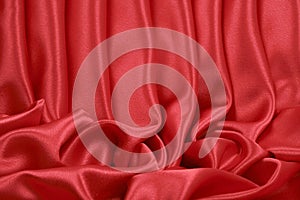 Red Satin Artistic Folds Background