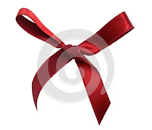 Red Satin Bow With Ribbon