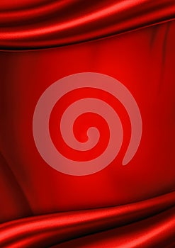 Red satin fabric background