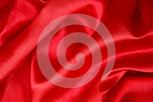 Red satin fabric for background texture