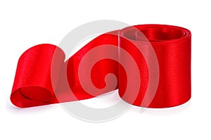 Red satin ribbon